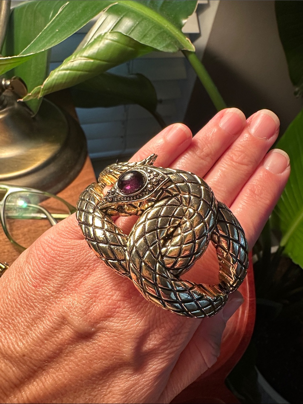 Vintage Gold Snake Bracelet